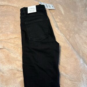 Zara Black Crop Flare Jeans